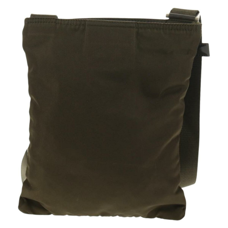 【日本直送】PRADA 尼龍卡其色銀色手拿包/單肩包 Auth am9274V-1