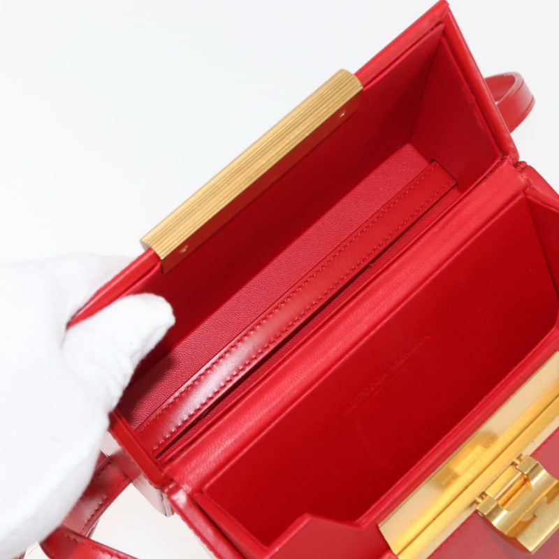 【日本直送】BOTTEGA VENETA Daisy 單肩包 皮革 紅色 金色 正品 bs29995-10