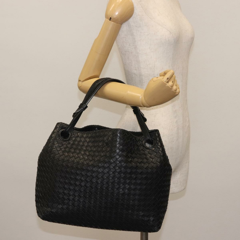 【日本直送】BOTTEGA VENETA INTRECCIATO Garda 包手提包皮革黑色 179320 正品 ep11148-19