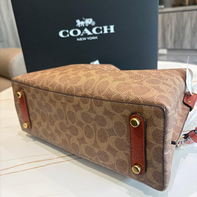 *SHIHNA名牌精品* COACH PVC塗層帆布印花肩背袋-4
