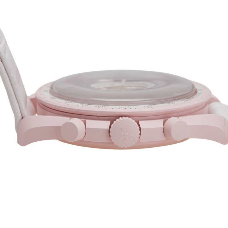 歐米茄 x 斯沃琪超霸金星月球任務腕錶 SO33P100 石英米色錶盤陶瓷尼龍男士-3