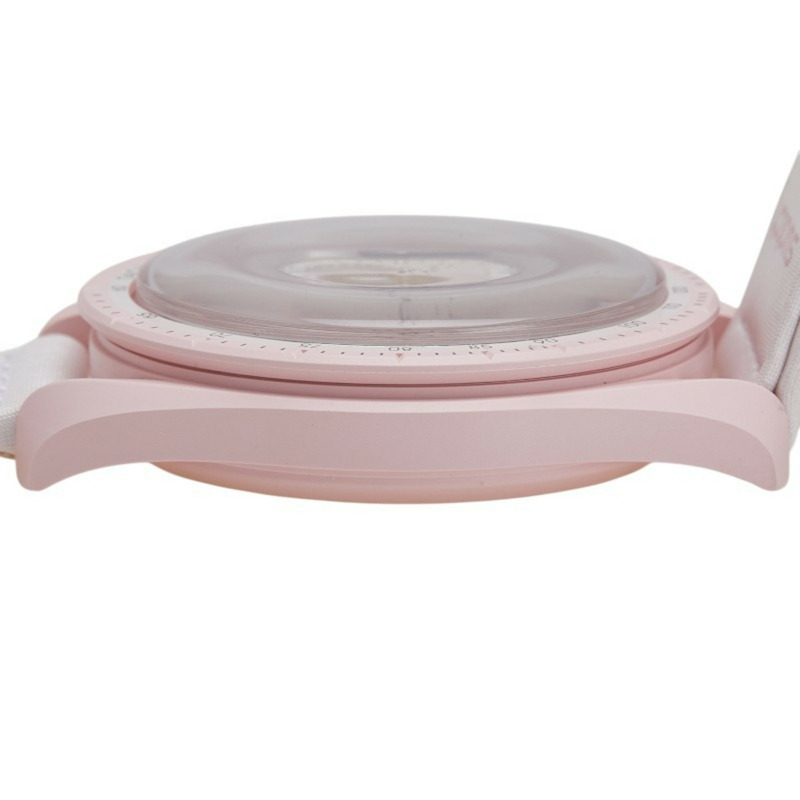 歐米茄 x 斯沃琪超霸金星月球任務腕錶 SO33P100 石英米色錶盤陶瓷尼龍男士-4