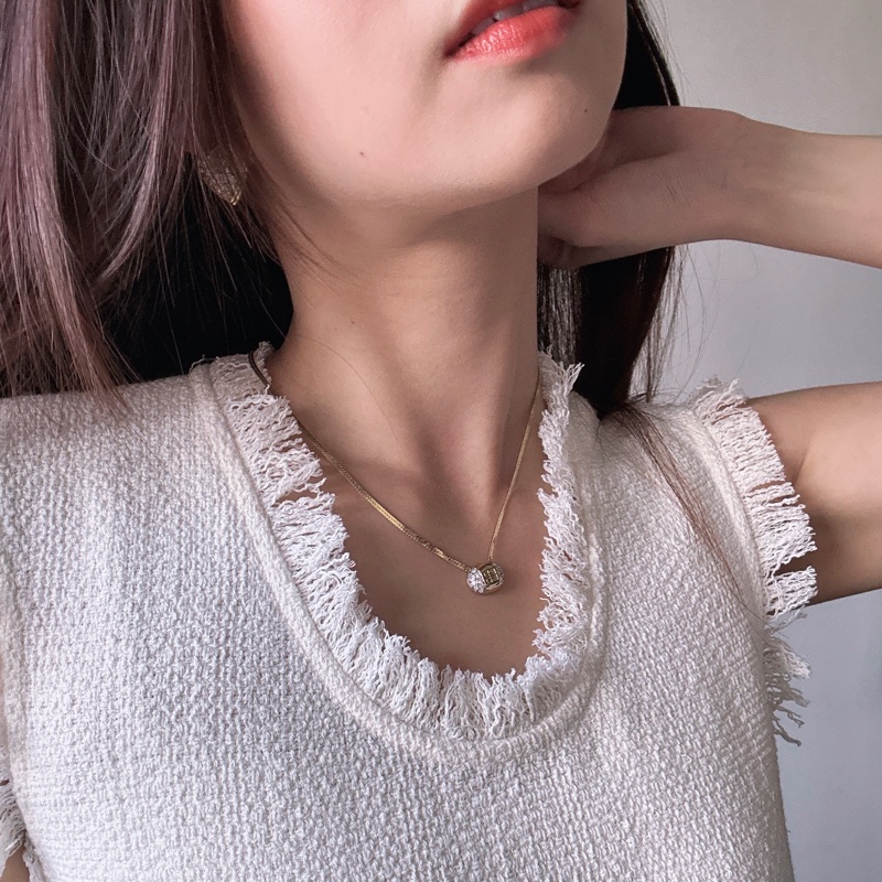 Givenchy 紀梵希 GG logo 水鑽鍍金項鏈-2