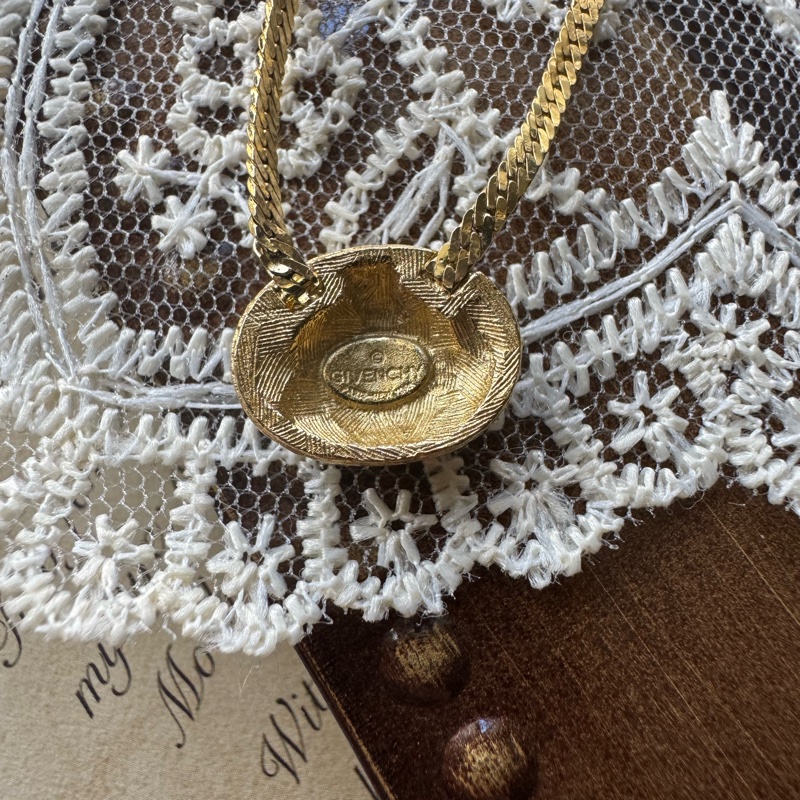 Givenchy 紀梵希 GG logo 水鑽鍍金項鏈-8