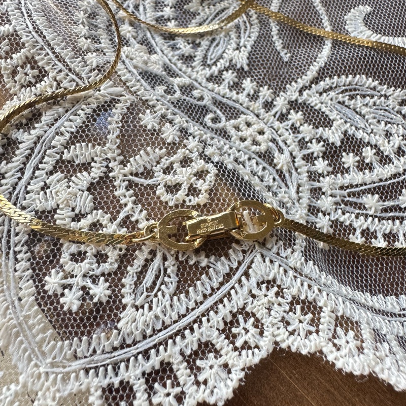 Givenchy 紀梵希 GG logo 水鑽鍍金項鏈-9