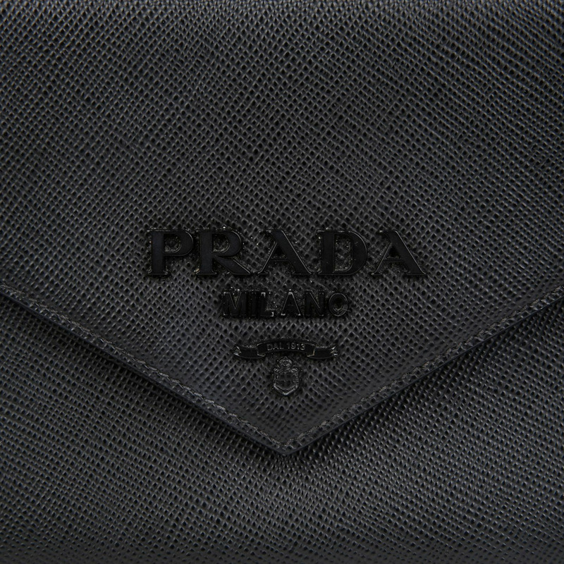 PRADA 單色肩斜背包 1BD127-1