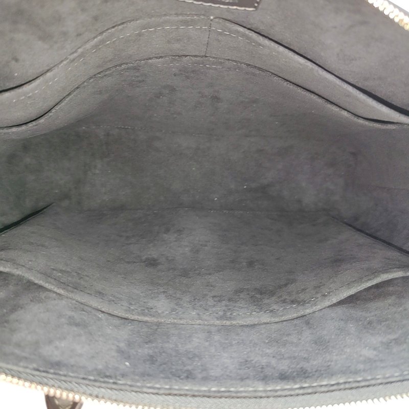 LOUIS VUITTON PORTE-DOCUMENTS 藍色塗層帆布棋盤格電腦公事包 銀色五金 可拆卸肩帶-5