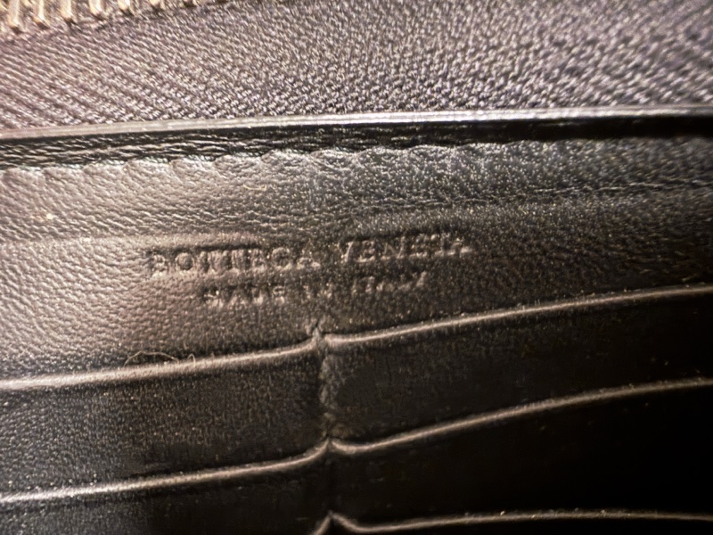 BOTTEGA VENETA 編織小牛皮拉鍊手拿長夾 黑色-3