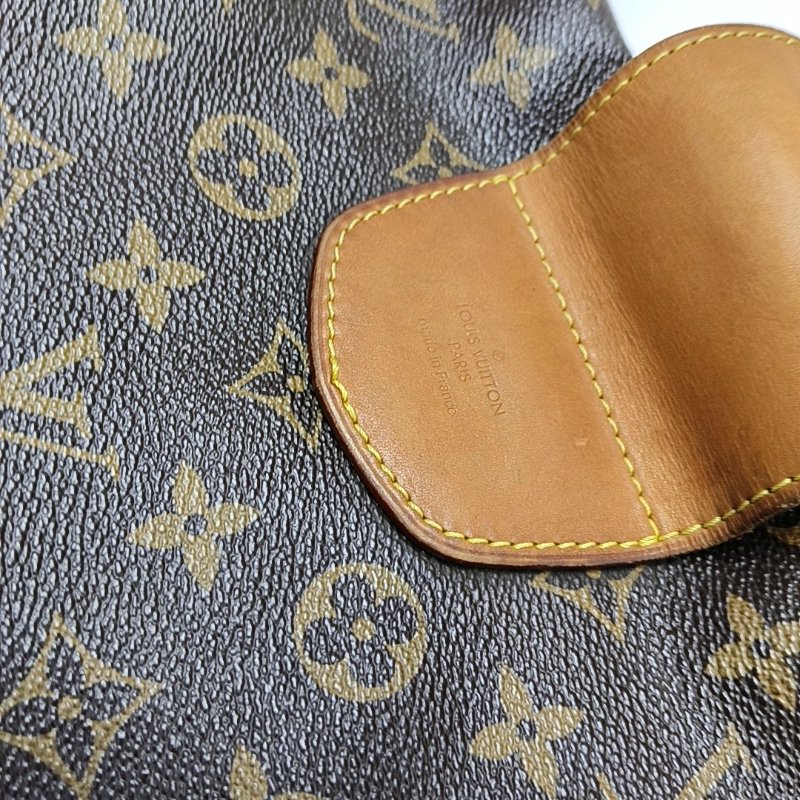 LOUIS VUITTON STRESA 棕色塗層帆布老花肩背包手提包 金色五金-10