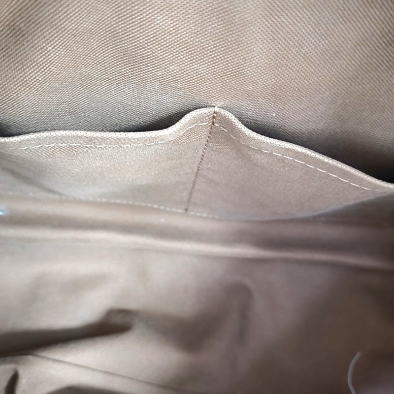 LOUIS VUITTON STRESA 棕色塗層帆布老花肩背包手提包 金色五金-14