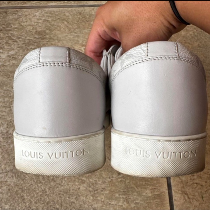LOUIS VUITTON 灰白老花休閒鞋-7