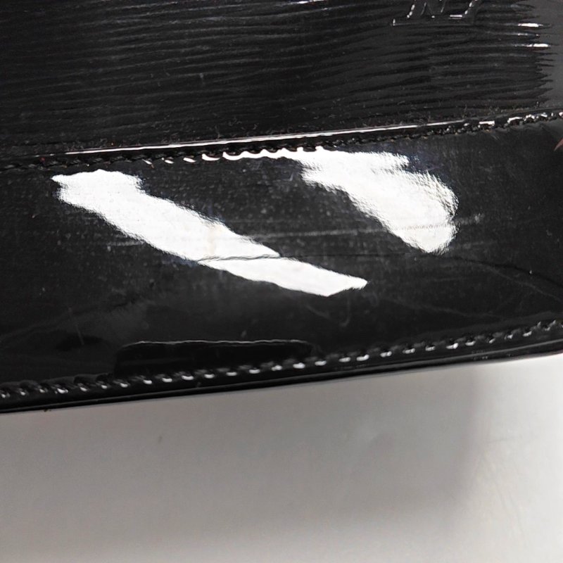 LOUIS VUITTON MIRABEAU 大號黑色EPI牛皮水波纹肩背包手提包 銀色五金 可拆卸肩帶-8