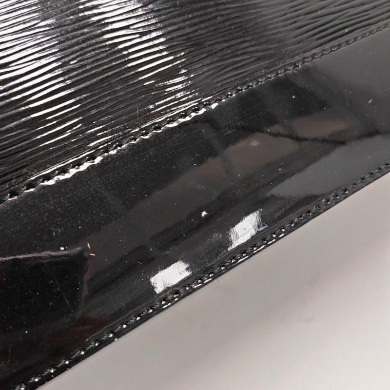 LOUIS VUITTON MIRABEAU 大號黑色EPI牛皮水波纹肩背包手提包 銀色五金 可拆卸肩帶-12