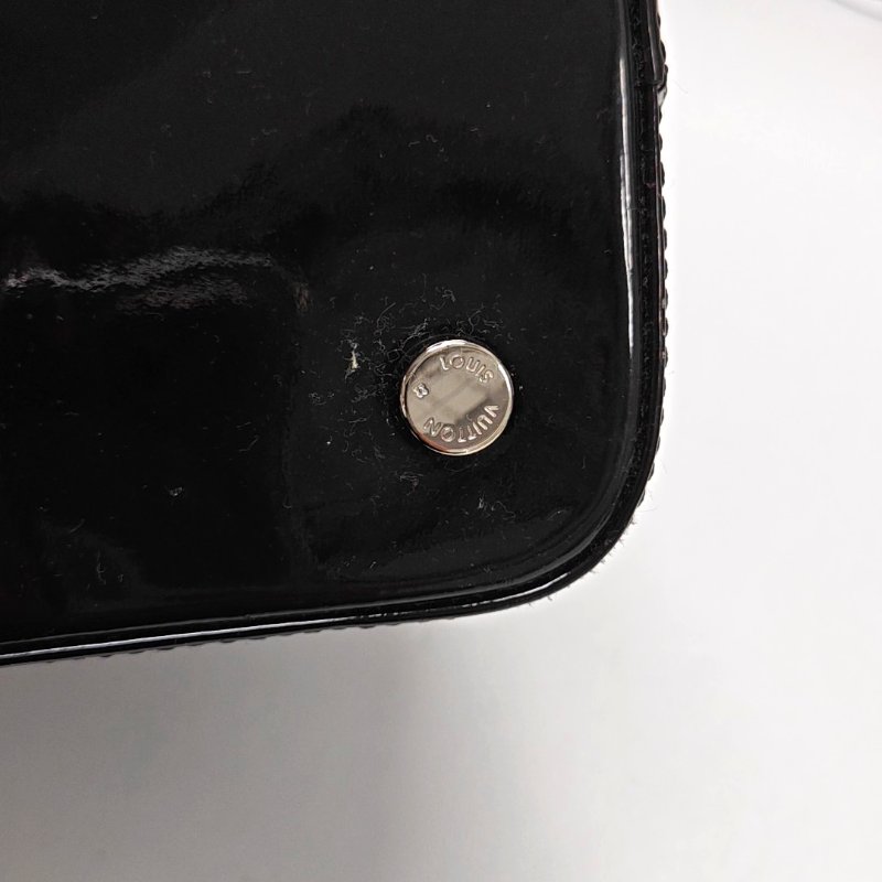 LOUIS VUITTON MIRABEAU 大號黑色EPI牛皮水波纹肩背包手提包 銀色五金 可拆卸肩帶-15