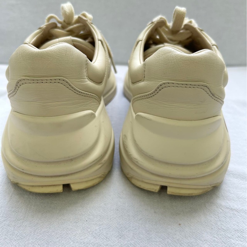 Gucci古馳腰帶老爹鞋,36.5碼,象牙白拼皮,-1