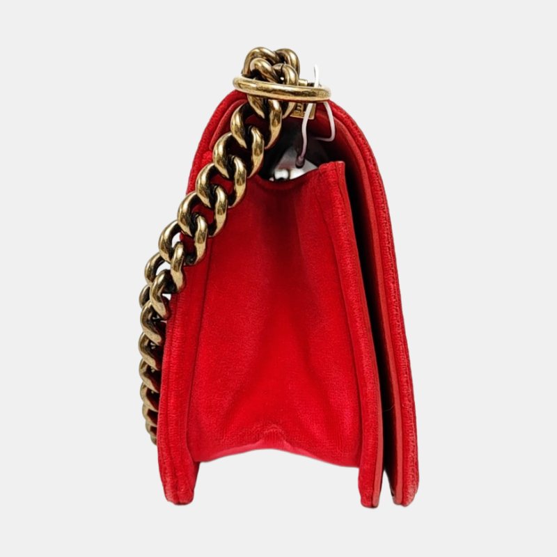 CHANEL LEBOY 中號 拼色織物菱格紋斜背包肩背包 金色五金-2