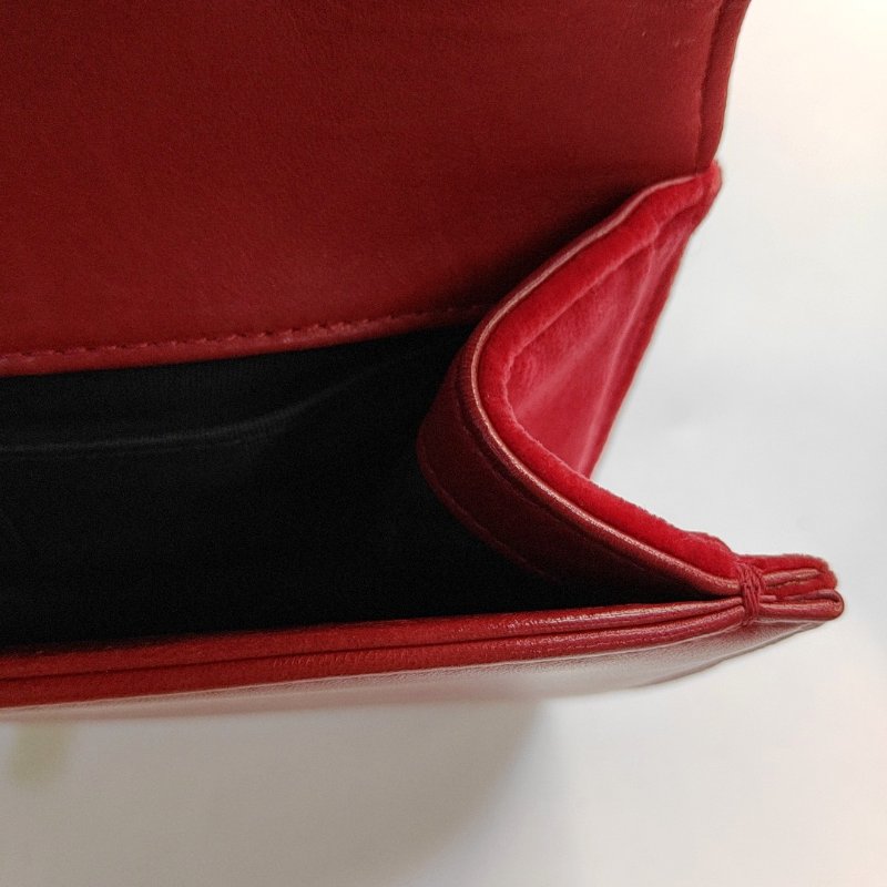 CHANEL LEBOY 中號 拼色織物菱格紋斜背包肩背包 金色五金-16