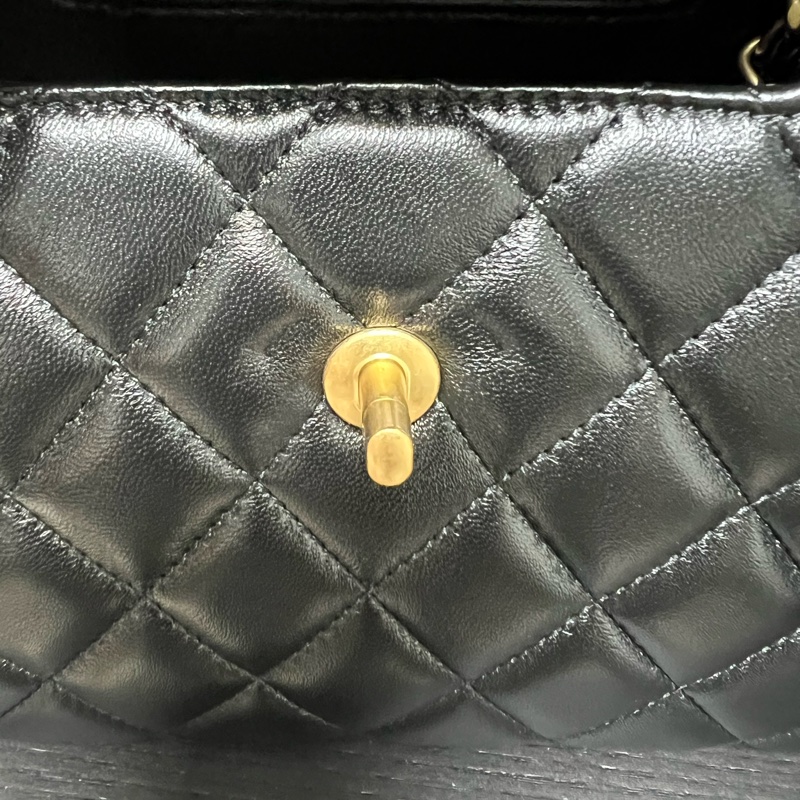 CHANEL 絕美 黑金 雙C Kelly-10