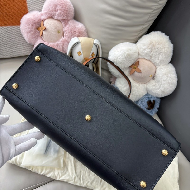 Fendi 黑棕拼色peekaboo系列tote包 肩背包 手提包-5