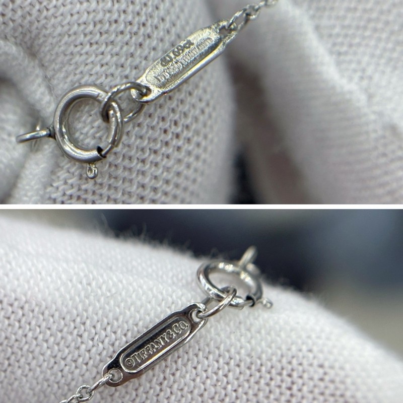 Tiffany 心形滿鑽項鍊 粉藍寶石間鑽-5