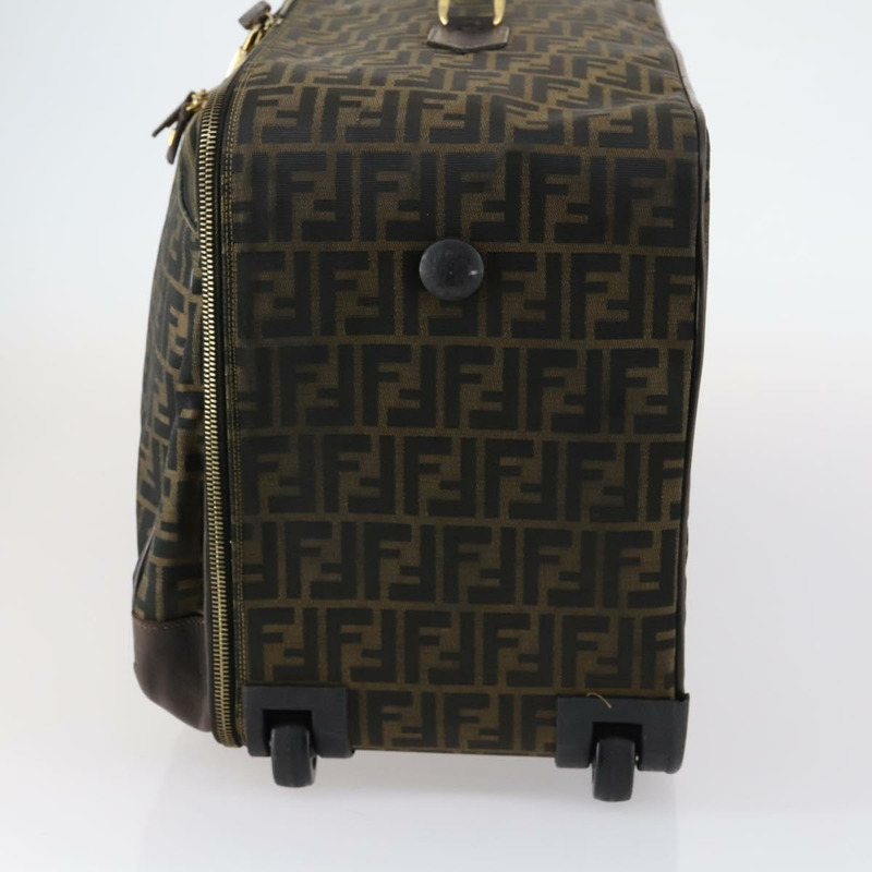 【日本直送】FENDI Zucca帆布手提包 黑色 棕色 正品 yk19369-2