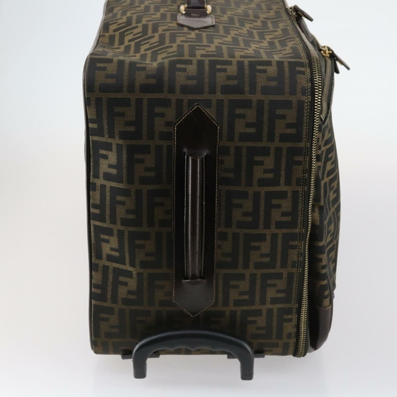 【日本直送】FENDI Zucca帆布手提包 黑色 棕色 正品 yk19369-3