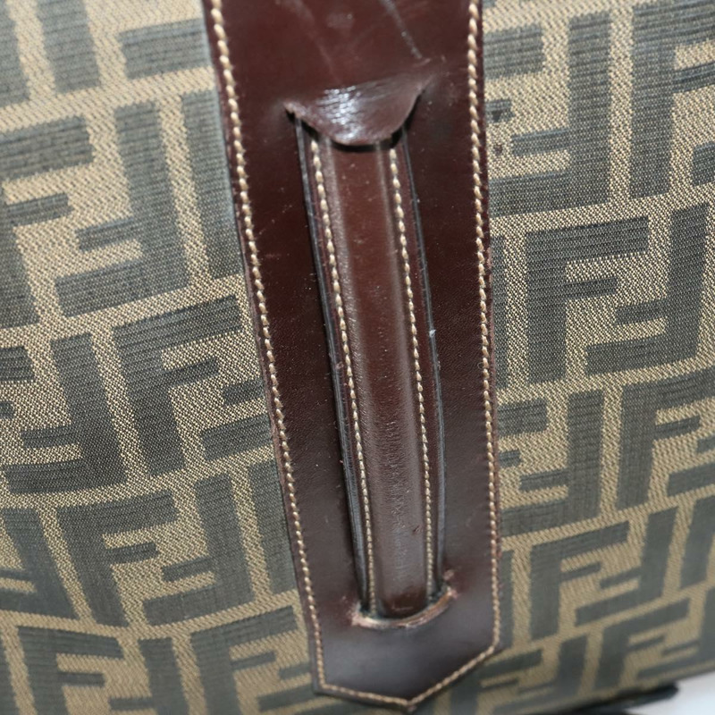 【日本直送】FENDI Zucca帆布手提包 黑色 棕色 正品 yk19369-4