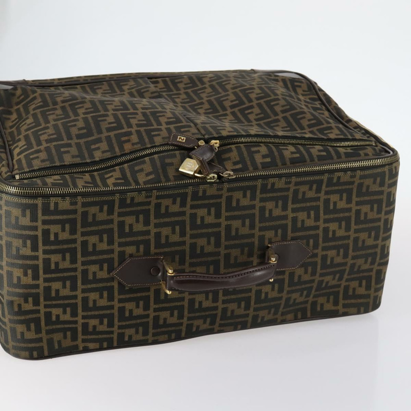 【日本直送】FENDI Zucca帆布手提包 黑色 棕色 正品 yk19369-7