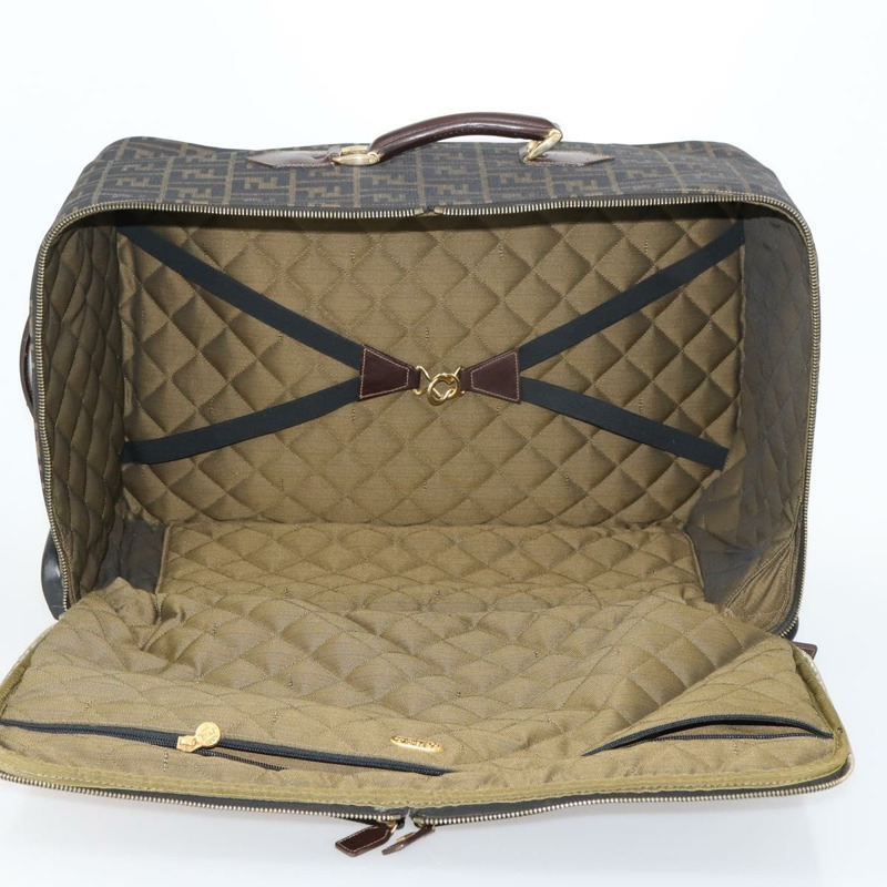 【日本直送】FENDI Zucca帆布手提包 黑色 棕色 正品 yk19369-10