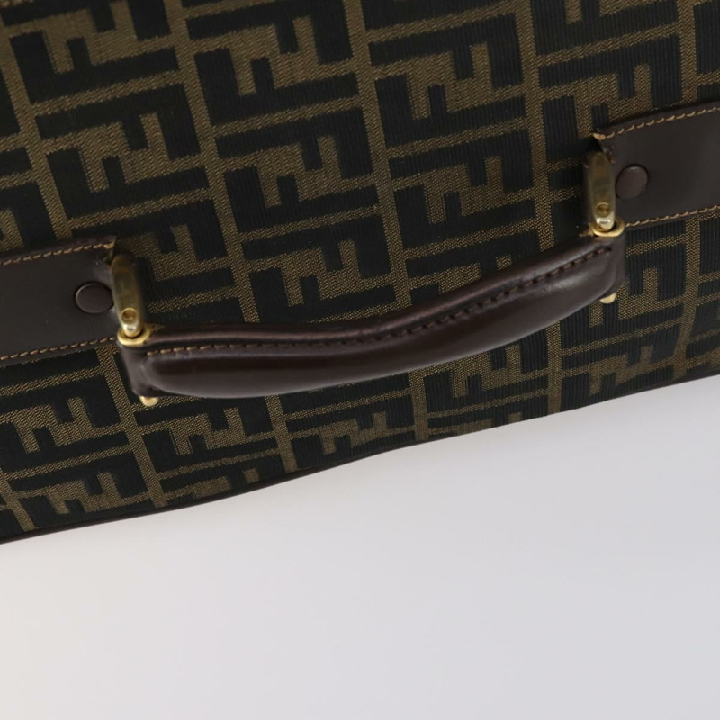 【日本直送】FENDI Zucca帆布手提包 黑色 棕色 正品 yk19369-14