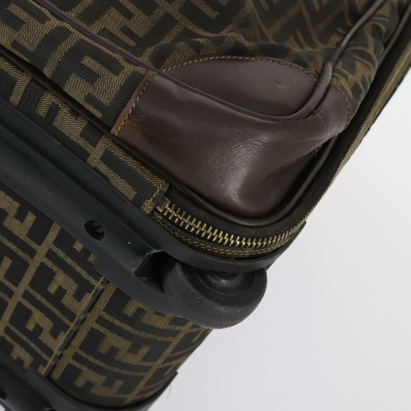 【日本直送】FENDI Zucca帆布手提包 黑色 棕色 正品 yk19369-16