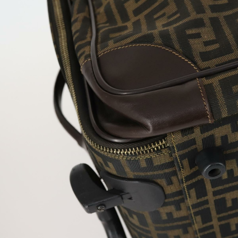 【日本直送】FENDI Zucca帆布手提包 黑色 棕色 正品 yk19369-17