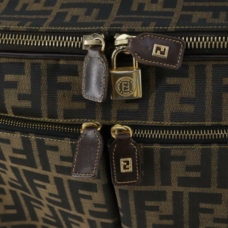 【日本直送】FENDI Zucca帆布手提包 黑色 棕色 正品 yk19369-19