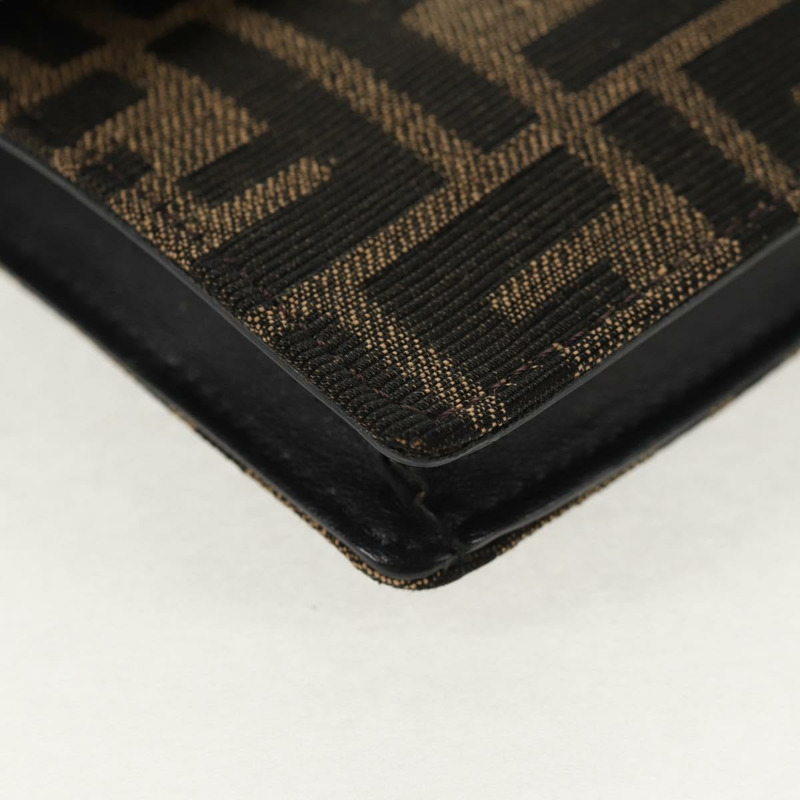 【日本直送】FENDI Zucca 帆布長棍麵包單肩包 黑色 棕色 銀色 正品 146069M-14