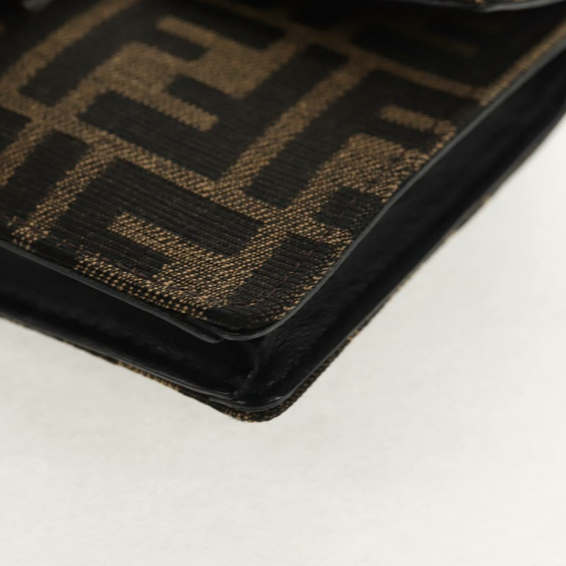 【日本直送】FENDI Zucca 帆布長棍麵包單肩包 黑色 棕色 銀色 正品 146069M-15