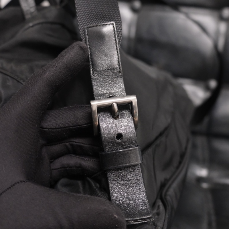 Prada Leather & Nylon Vintage Backpack 普拉達中古尼龍拼皮背包/書包-35