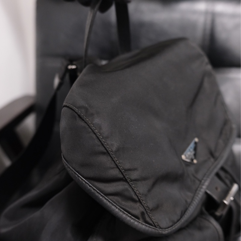 Prada Leather & Nylon Vintage Backpack 普拉達中古尼龍拼皮背包/書包-7