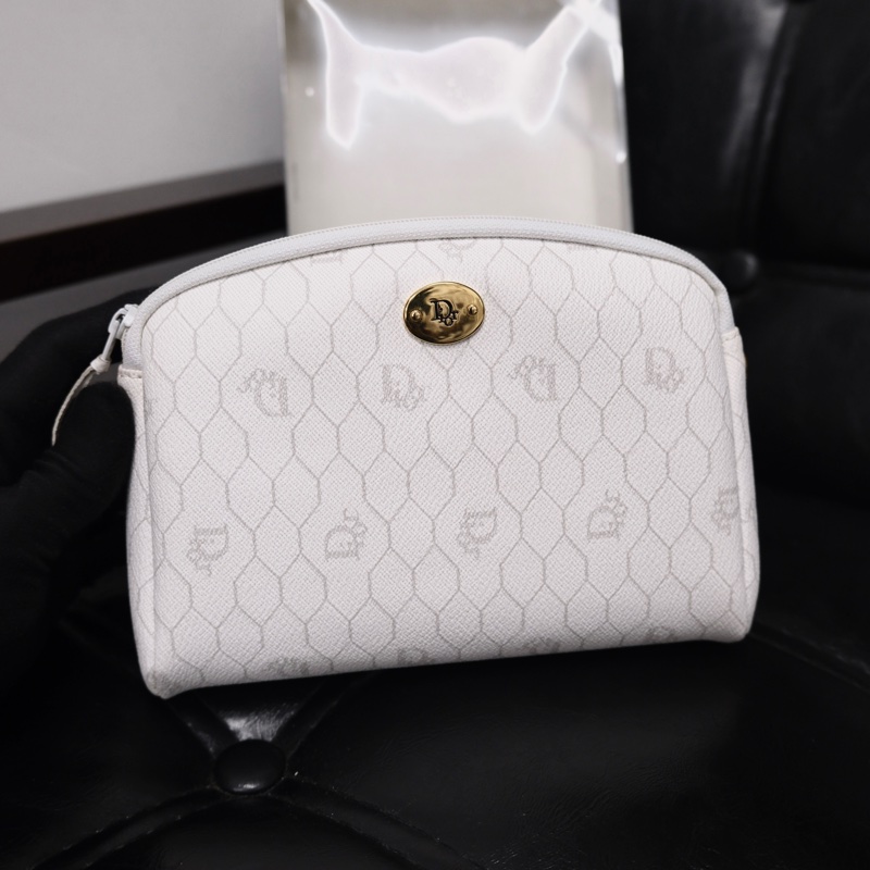 Dior Honeycomb Chain Bag 迪奧中古白色蜂巢老花鏈條包/相機包/斜挎包-1