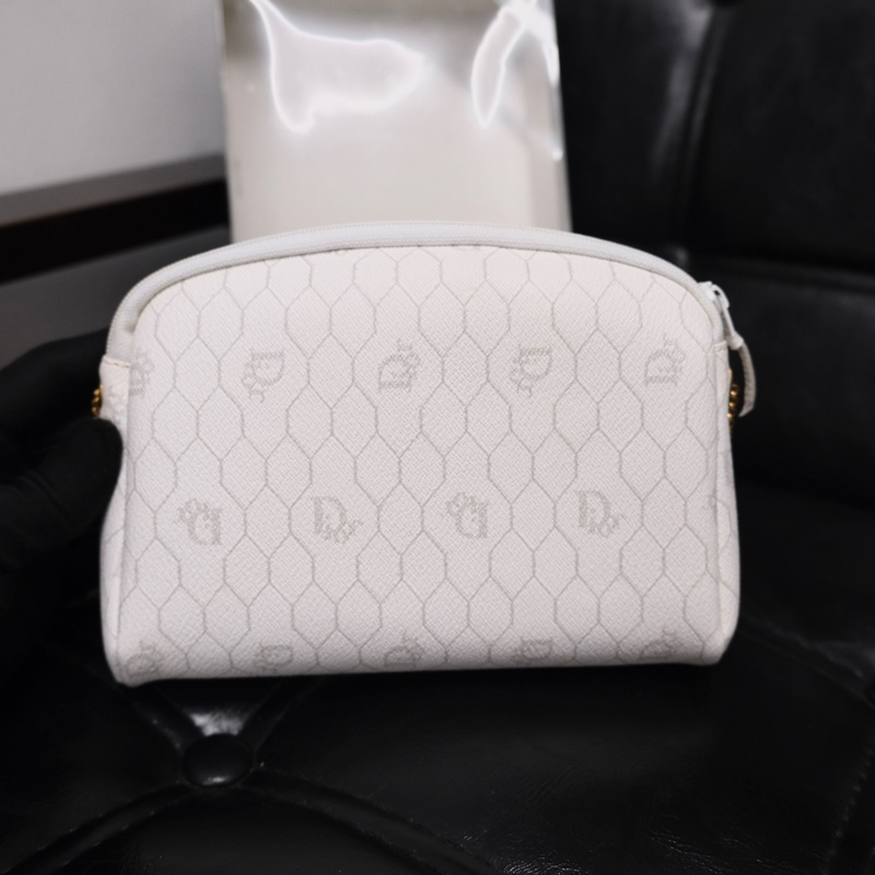 Dior Honeycomb Chain Bag 迪奧中古白色蜂巢老花鏈條包/相機包/斜挎包-2