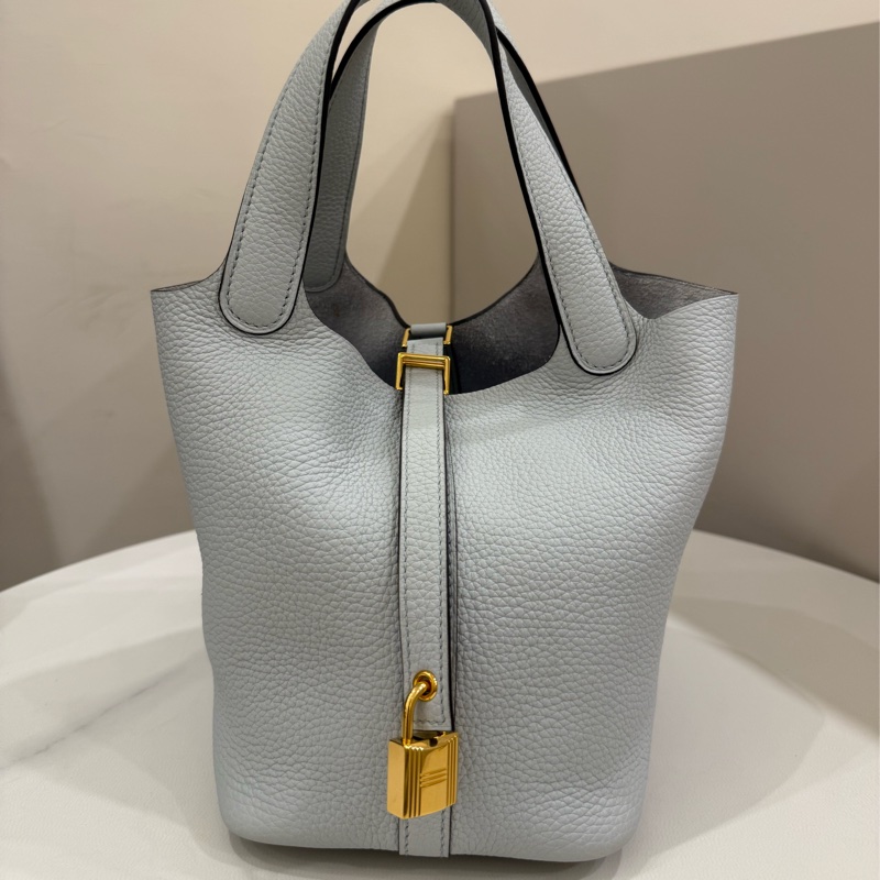 (包況漂亮）Hermes 菜籃子picotin 18聖杯藍z刻-0
