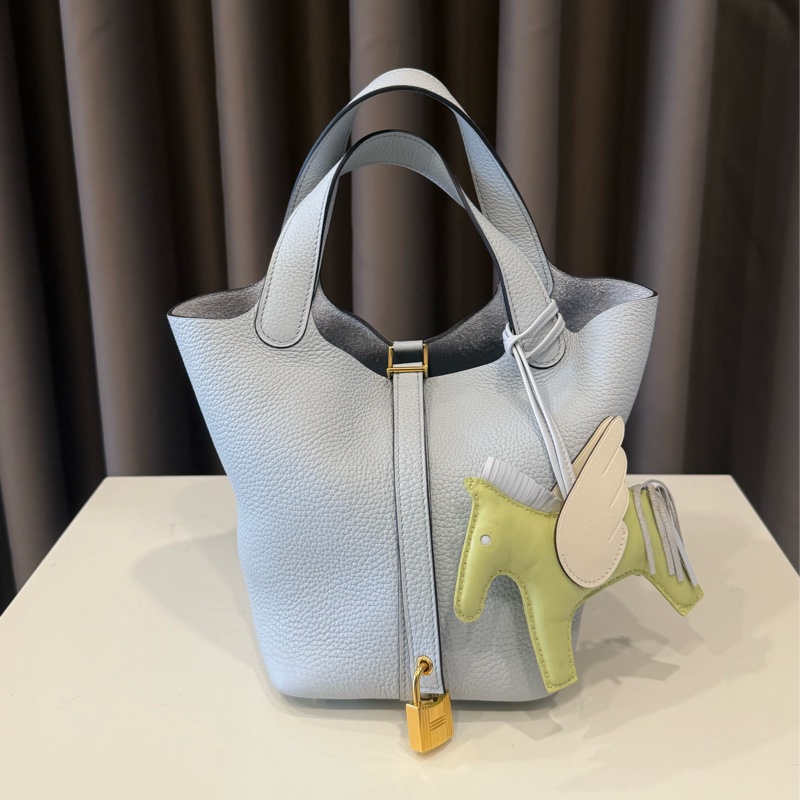 (包況漂亮)Hermes 菜籃子picotin 18聖杯藍z刻-0