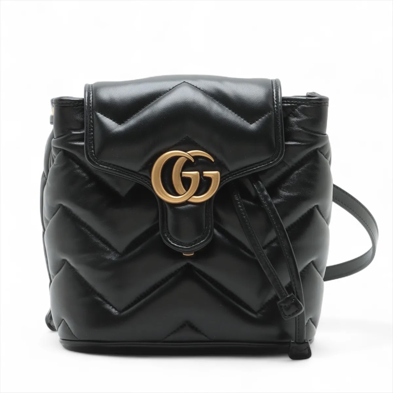 Gucci GG Marmont Leather 2WAY backpack 古馳馬蒙後背包-0