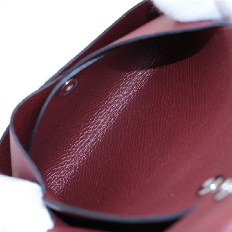 Hermes Calvi Duo Epsom Coin Purse Brown Silver 愛馬仕零錢包 卡夾 卡套 stamp B: 2023-5