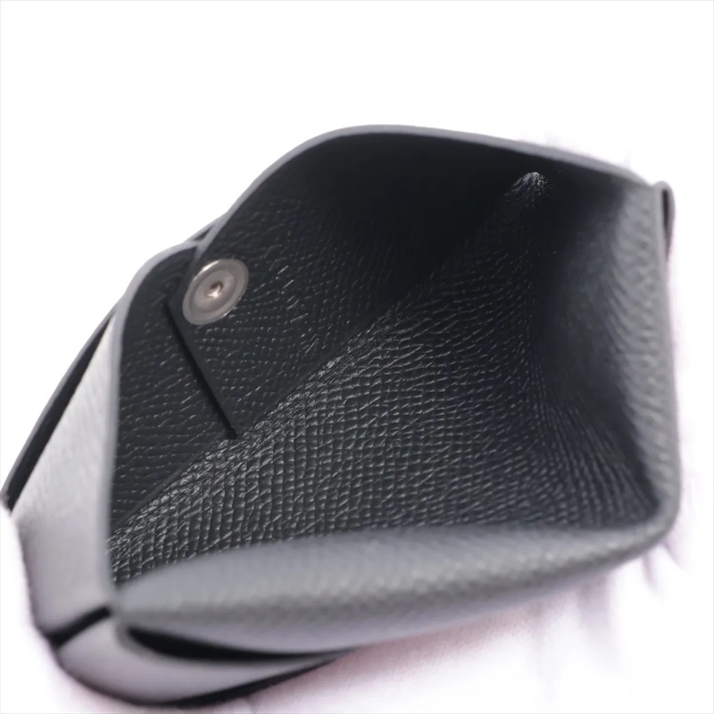 Hermes Calvi Veau Epsom Card Case Black Silver 愛馬仕卡包 卡夾 stamp W: 2024-5