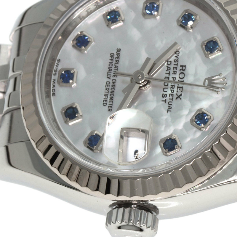 勞力士 179174NGS Datejust 10P 藍寶石腕錶（不鏽鋼/SS/18K 白金）女士-19