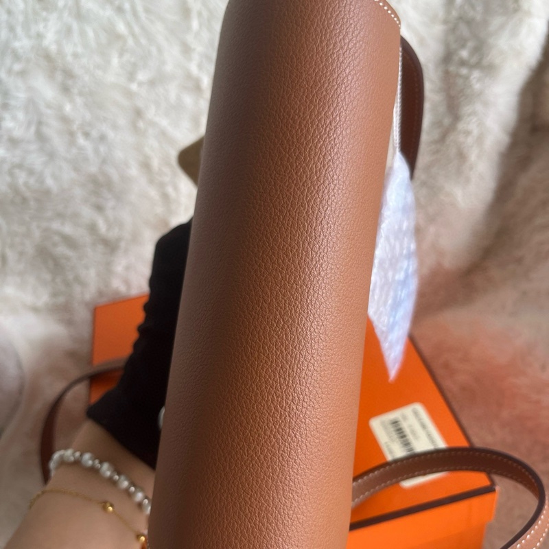 🌈Hermes🧡Mini Roulis 19🧡金棕銀扣🌈全套有單🧡99新🌟gold color🌟evercolor皮🌟-6