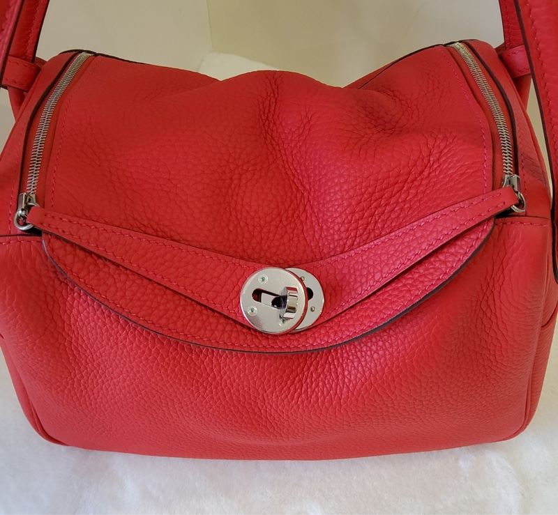 🌈Hermes❤️Lindy 26❤️蕃茄紅銀扣🌈99新🌟TC皮🌟-1
