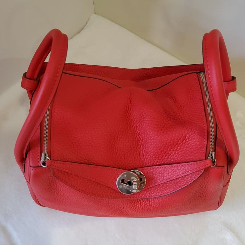 🌈Hermes❤️Lindy 26❤️蕃茄紅銀扣🌈99新🌟TC皮🌟-2