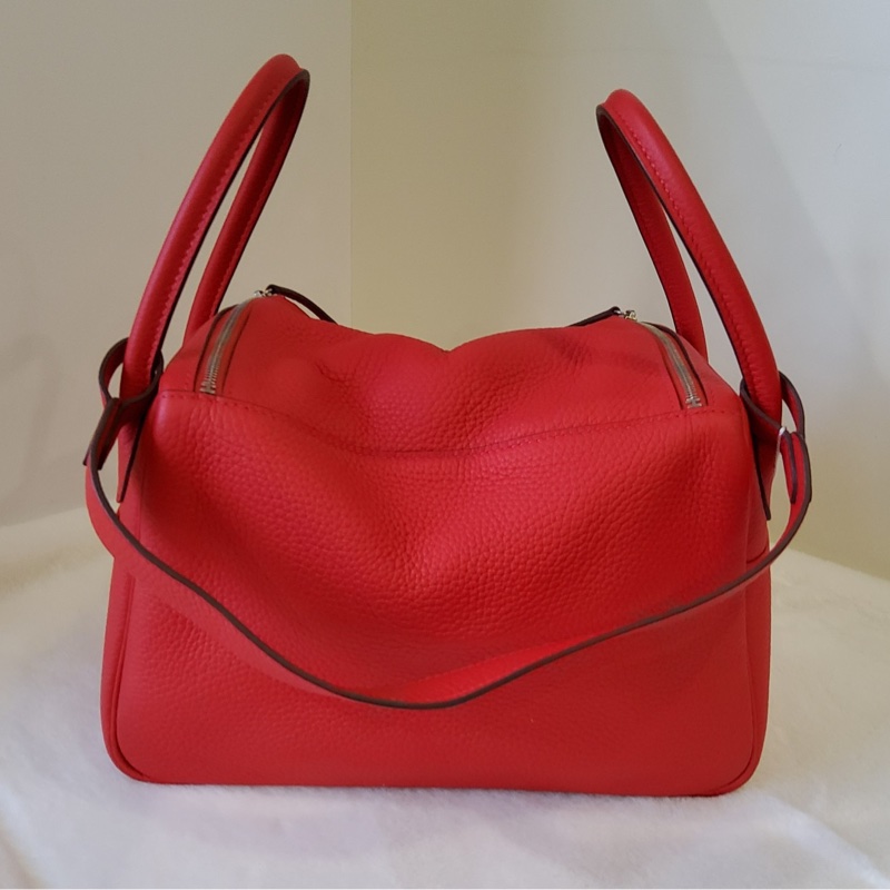 🌈Hermes❤️Lindy 26❤️蕃茄紅銀扣🌈99新🌟TC皮🌟-8