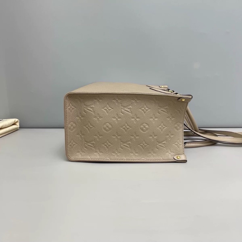 超低價99新🆕Lv小號大象灰牛皮壓紋onthego 手提托特包-6